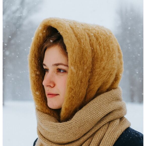 Vintage made in Canada ( tags) faux fur w/ scarf. - Picture 1 of 8